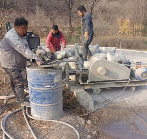 弋江路面下沉注浆